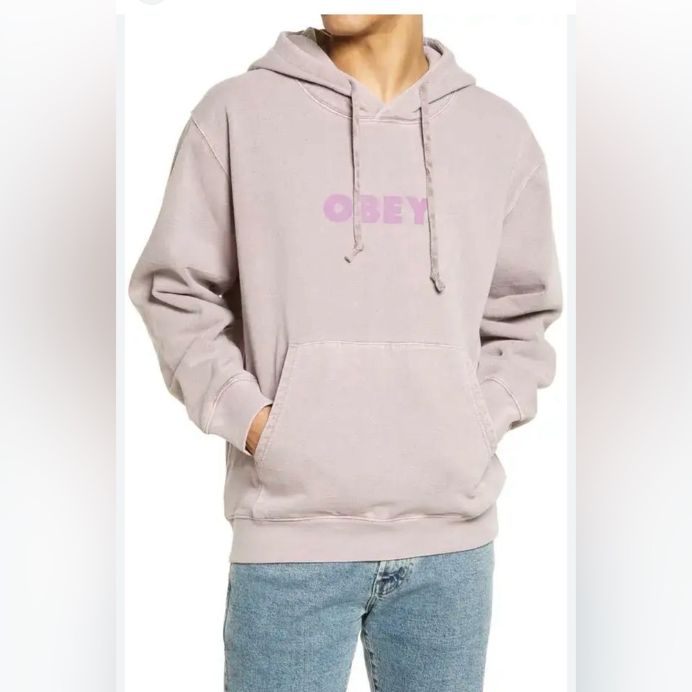 Obey Men's Dusty Rose Hoodie with inner Fleece, soft and very comfy. - Picture 1 of 6